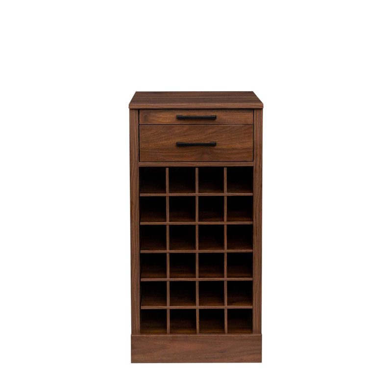 Modular 24  Wine Bar Cabinet Buffet Cabinet, Walnut Brown