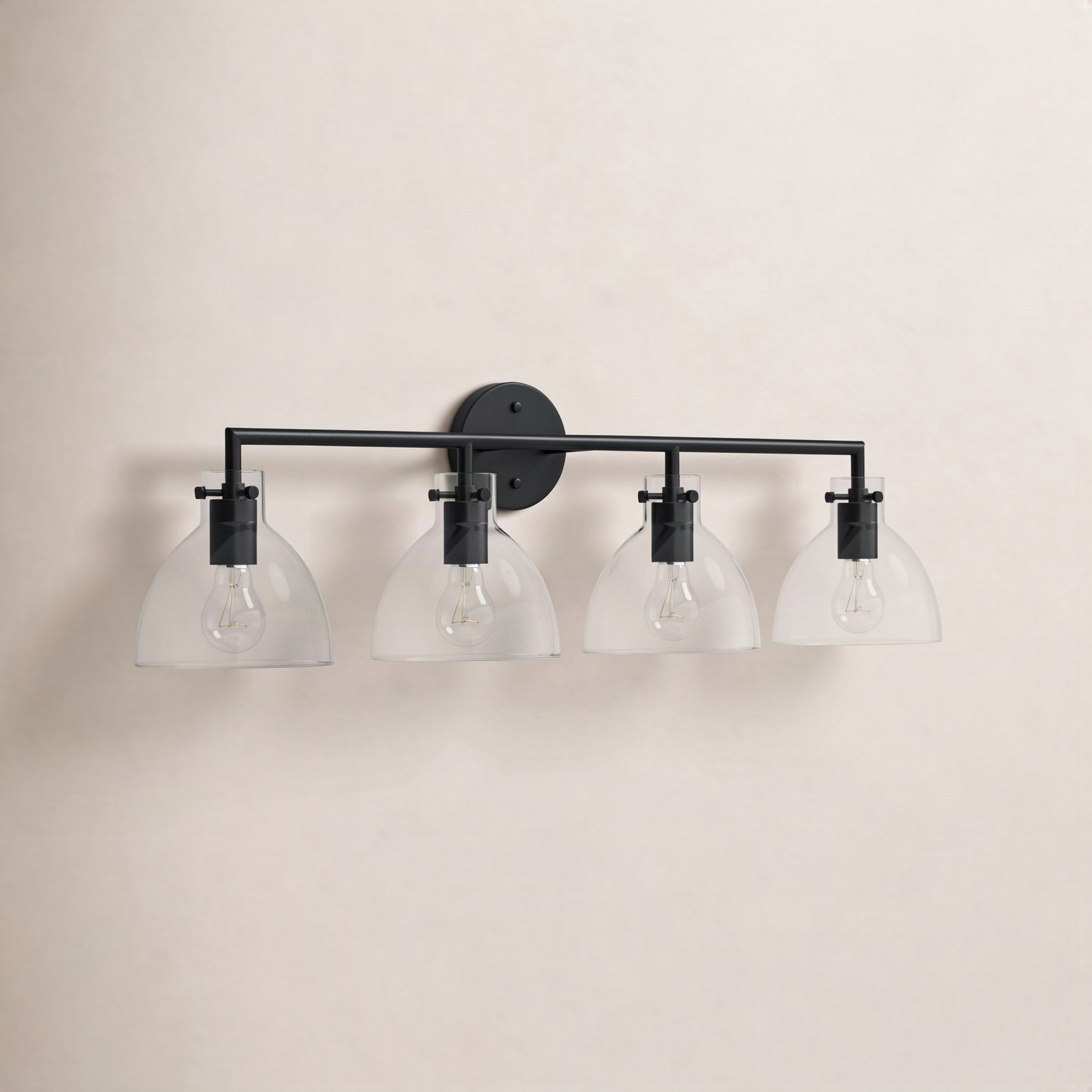 Martins 4-Light Dimmable Vanity Light, Black
