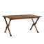 Table de cour légère - pliante en aluminium, brun, H 18,5 po pour le jardin 1 pique-nique portable en charge brune de 120 lb, imperméable