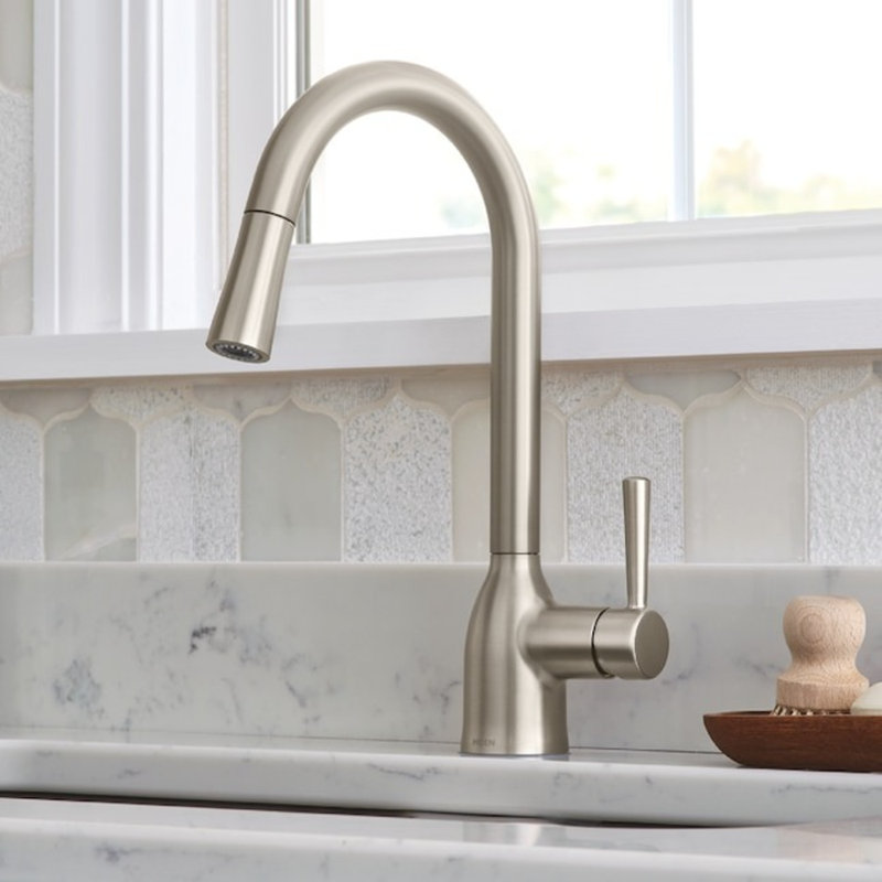 Adler Pull Down Single Handle Kitchen Faucet with Accessories, Spot Resist Stainless