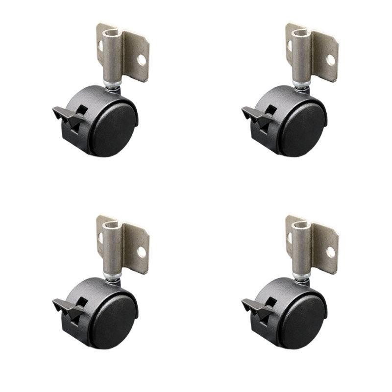 Nylon Caster, Flat Black
