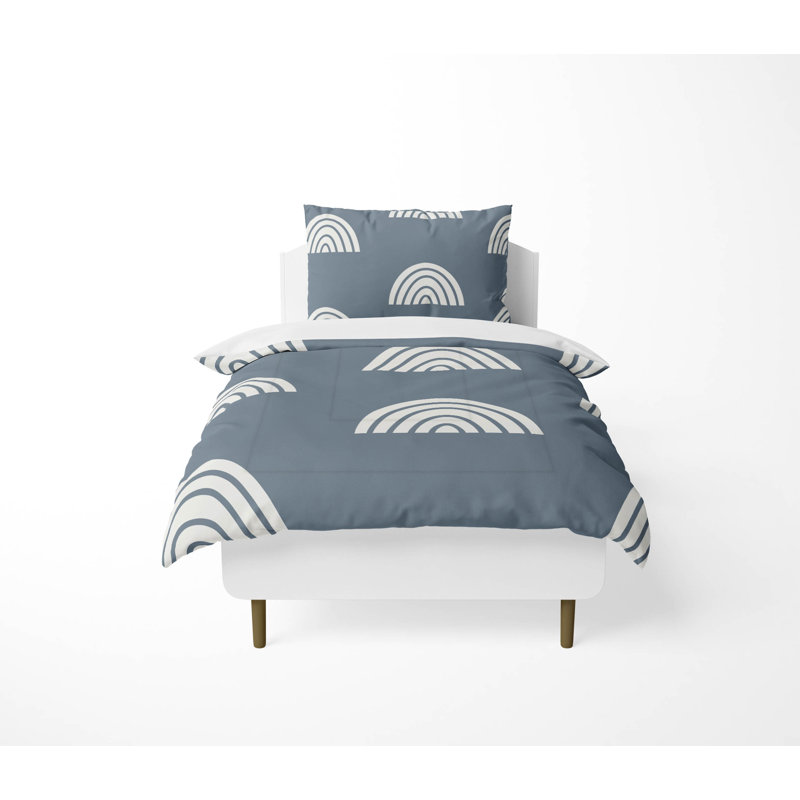 Bows Comforter Set, Blue