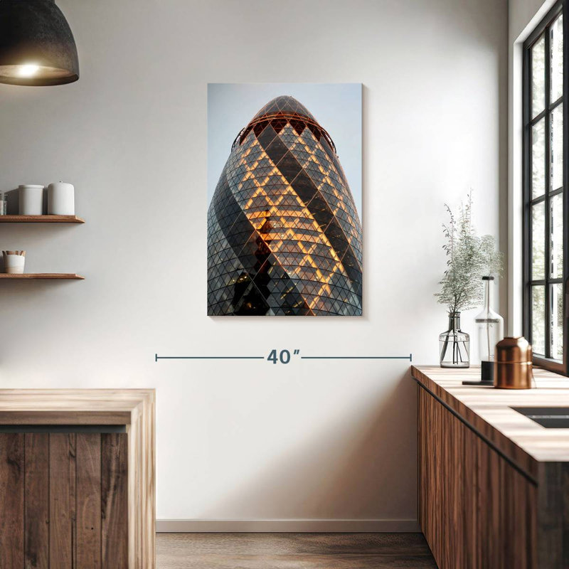 Lilie The Gherkin Skyscraper, 36" H x 24" W