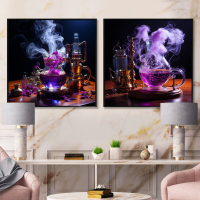Tea Samba De Siphon - Coffee Square Collage Set Of 2