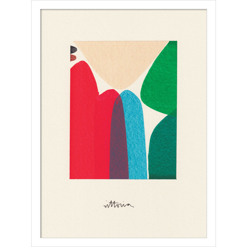 The Mountains We Move In Our Minds by Amber Vittoria, White Framed, 16" W x 21" H x 1" D