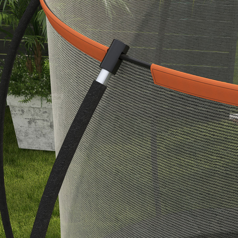 Trampoline de jardin rond avec enceinte sécuritaire Soozier