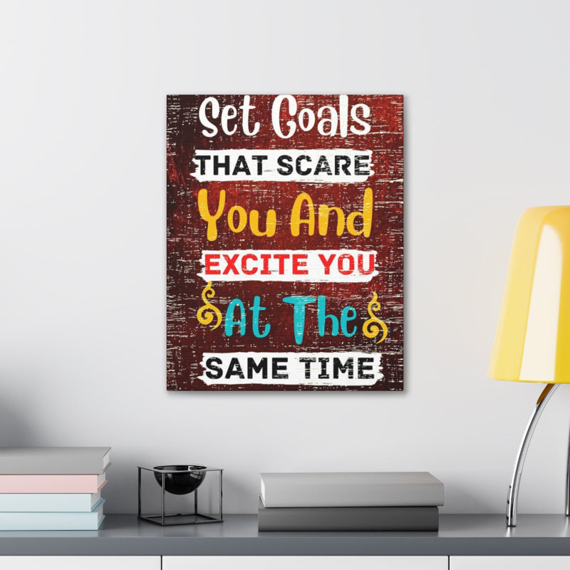 «Goals That Scare and Excite», impression sur toile tendue, H 16 po x l 12 po x P 1,25 po