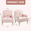 Chaise d'appoint rétro rose moderne - pieds en bois massif et tissu moelleux, capacité de 300 lb, facile à assembler-709474420-723411630-726300279
