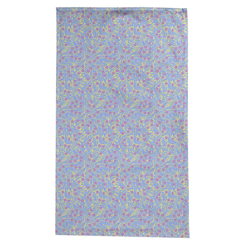 Nappe florale à tourbillons Leffel, Jaune/Bleu/Mauve