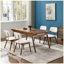 Ensemble de 2 chaises de salle à manger en bois, chaises de cuisine rembourrées en tissu moderne, chaises de salle à manger de style maison de campagne