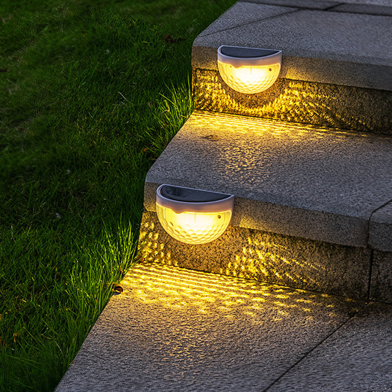 White Solar Powered Integrated LED Step Light, Yellow