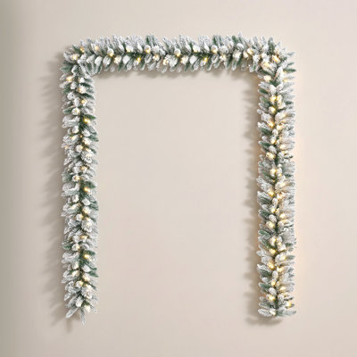 72" Frosted Pre-Lit Christmas Garland