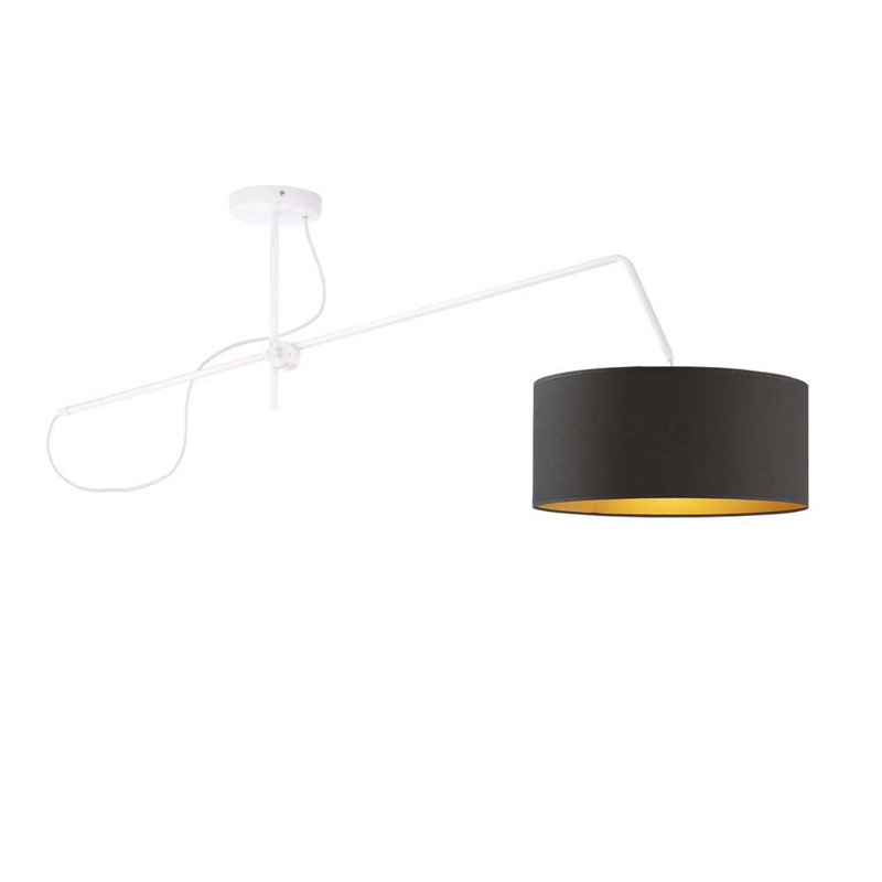 Santina 1 - Light Drum Pendant, White, Black