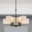 Lustre géométrique 5 lumières à abat-jour Aickel-22375424