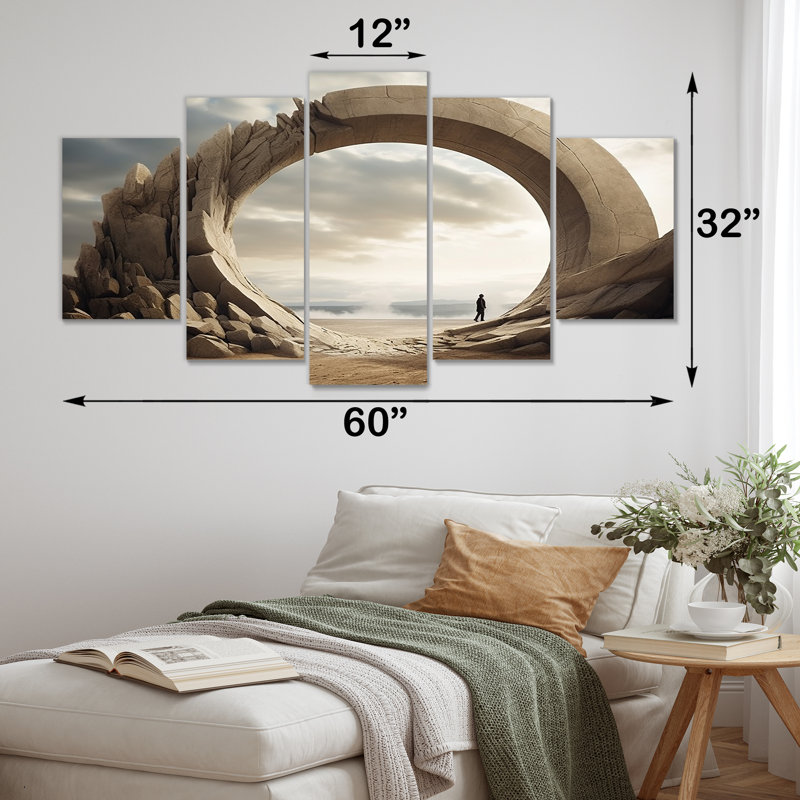 «Gray surréalisme Space Canyon - Paysage surréalisme, art mural