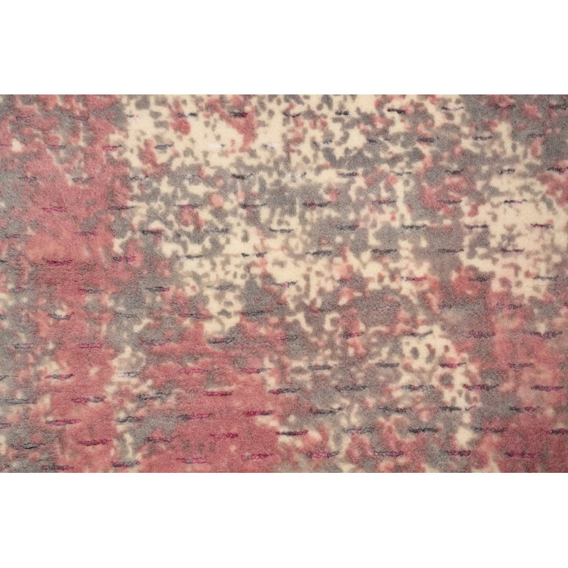 Tapis oriental délavé à motif abstrait 2x3