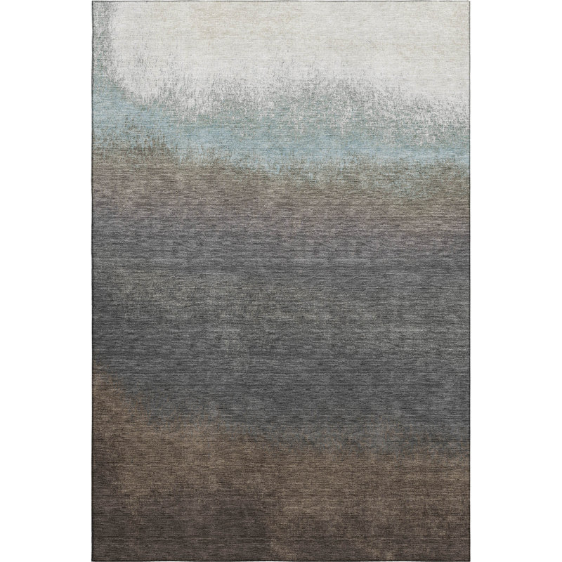 Premium Machine Washable Ariel Ombre Rug, Rectangle 10' x 14'