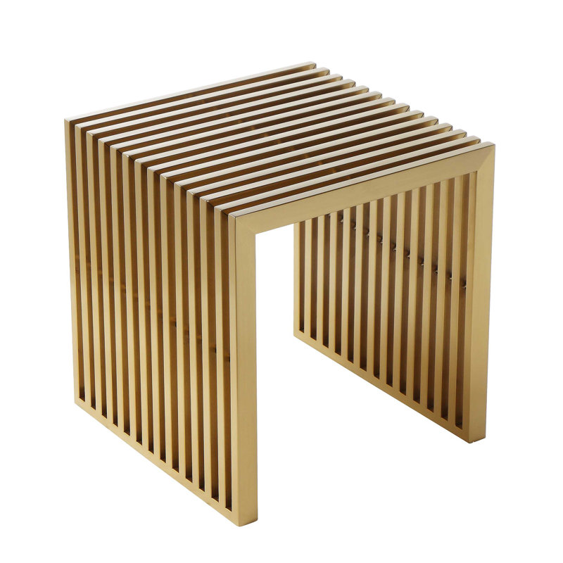 Lux Vanity Stool, Gold