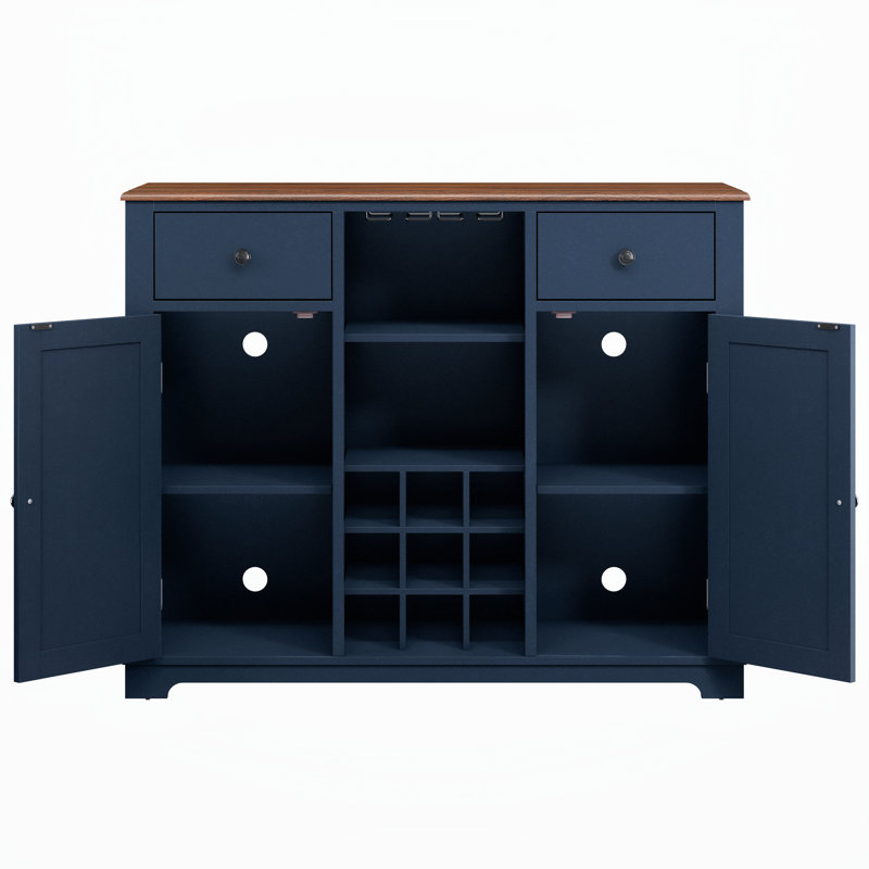 Buffet 2 tiroirs 47 po FWC20103B, Marine / Brun
