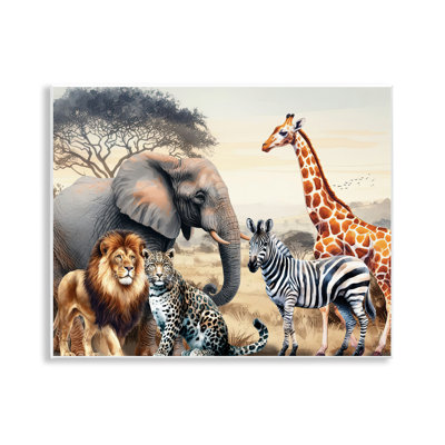 Grouped Jungle Animals Wall Plaque Art by Nicole DeCamp