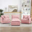 Modular Sectional Sofa, 3-Seater Couch With Movable Ottoman-683274913
