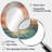 Ocean Sunset Celestial Symphony - Teal Modern Oval Wall Mirror-1279606776