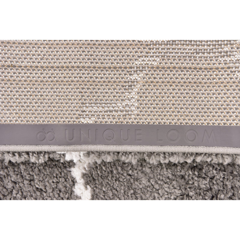 Geometric Shag Area Rug, Round 152cm