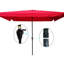 Parasol rectangulaire 10x6.5ft pour l'extérieur - Rouge-595671369-595671368