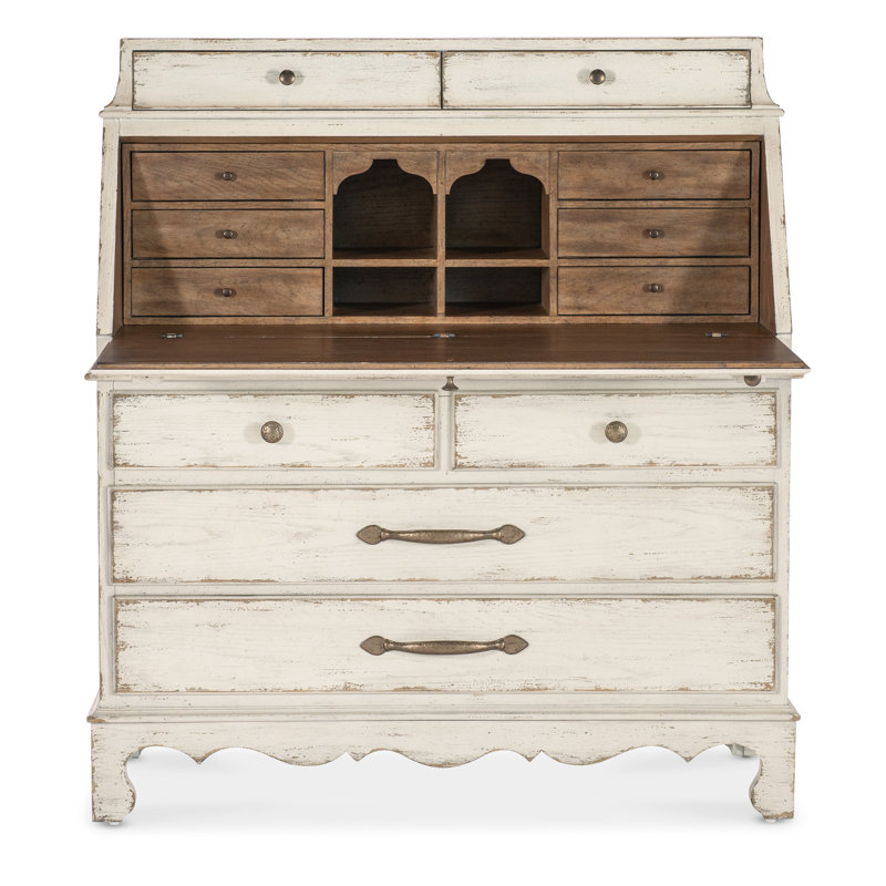 Americana 43.75'' W Rectangle Secretary Desk with and Cabinet