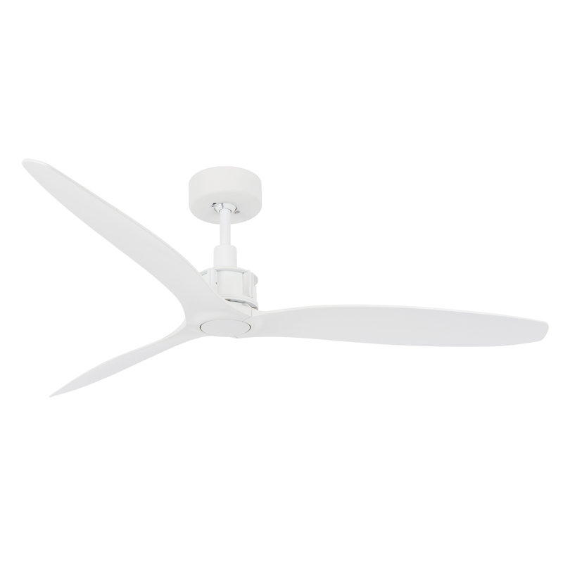 Ventilateur de plafond standard à 3 pales de 52 po avec télécommande Zelda, Blanc