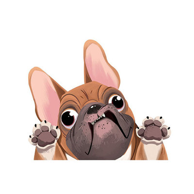 Three-dimensional Simulation Dog Car Sticker Pet Dog Sticker Wate