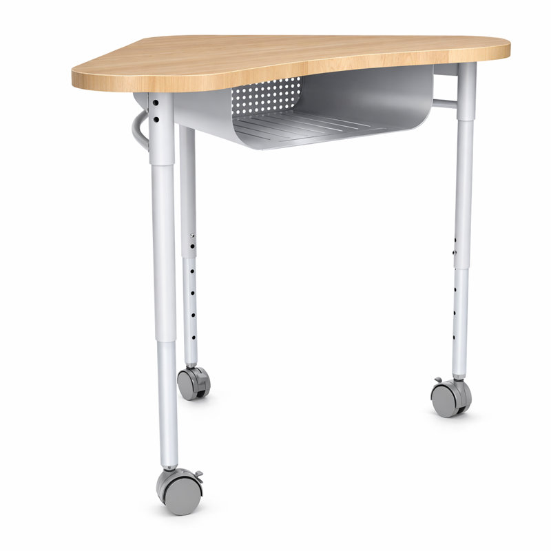 Bureau d'étudiant ouvert à hauteur ajustable Boomerang, Brun