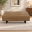 Table basse moderne Mid-Century avec plateau coulissant et rangement caché en noyer