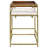 Daquesha 2-Piece Wood and Marble Top Nesting Table Set Gold