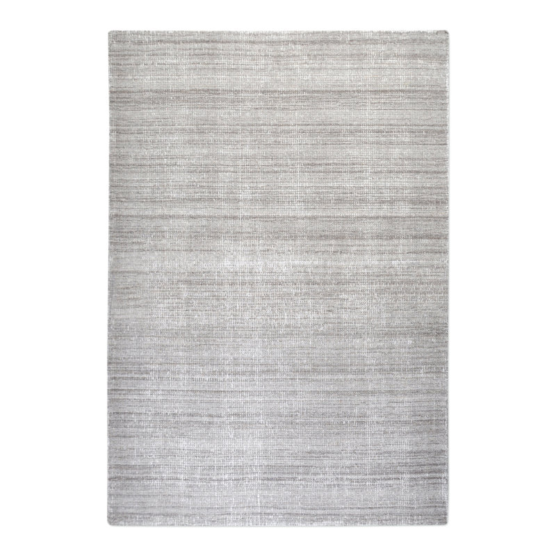 Tapis gris en laine tissé à la main Neese, 5 pi x 8 pi
