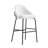 Gracie Modern Vegan Leather Upholstered Steel Counter Stool in White and Black-659403849-658843871