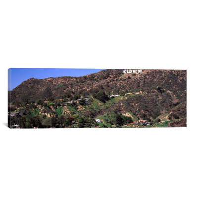 « hollywood sign on a hill, hollywood hills, hollywood, los angeles, californie », reproduction de photo sur toile