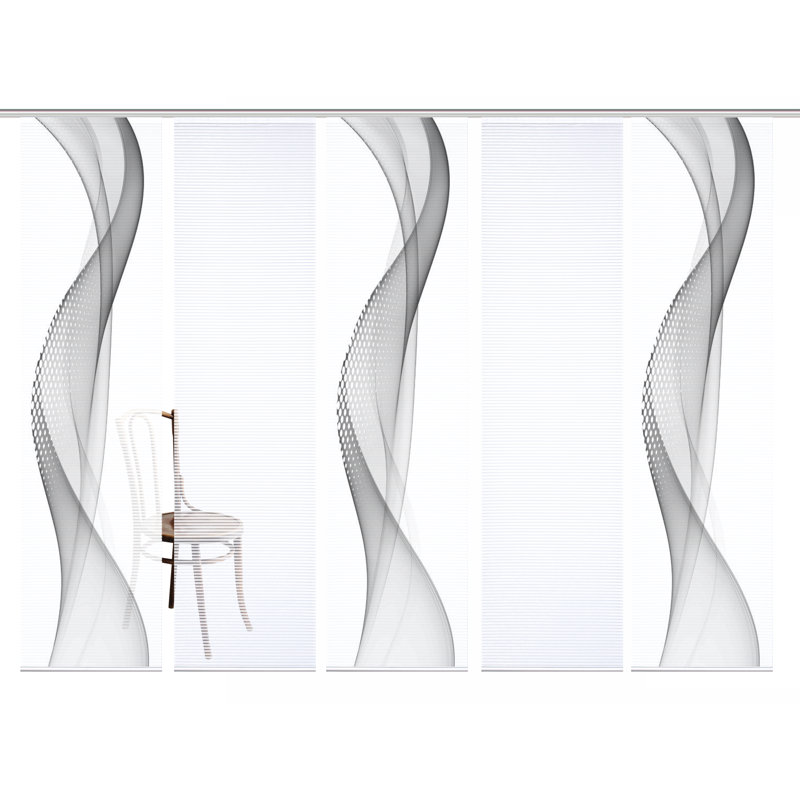 Semi Sheer Sliding Panel, in Grey
