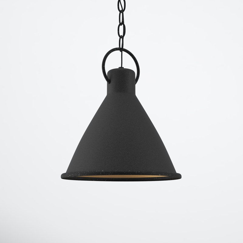 Amara 1 - Light Single Pendant, 15.5" H x 12.25" W x 12.25" D, Rustic Pewter