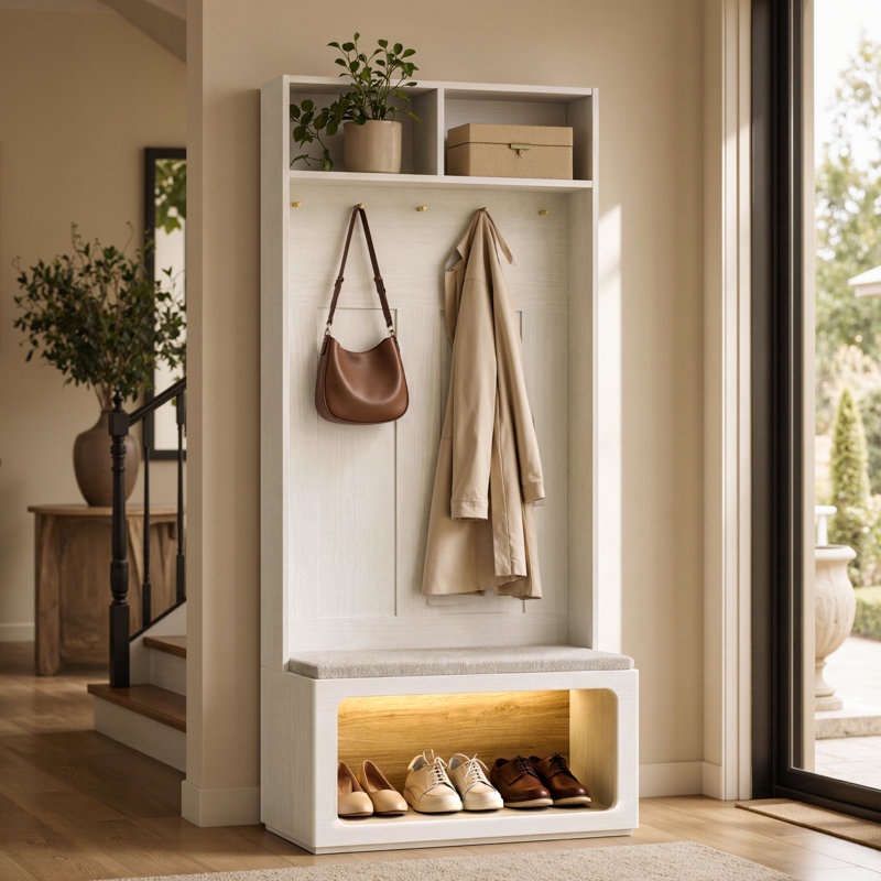 Arbre d'entrée modulaire moderne en bois blanc Flexmod
