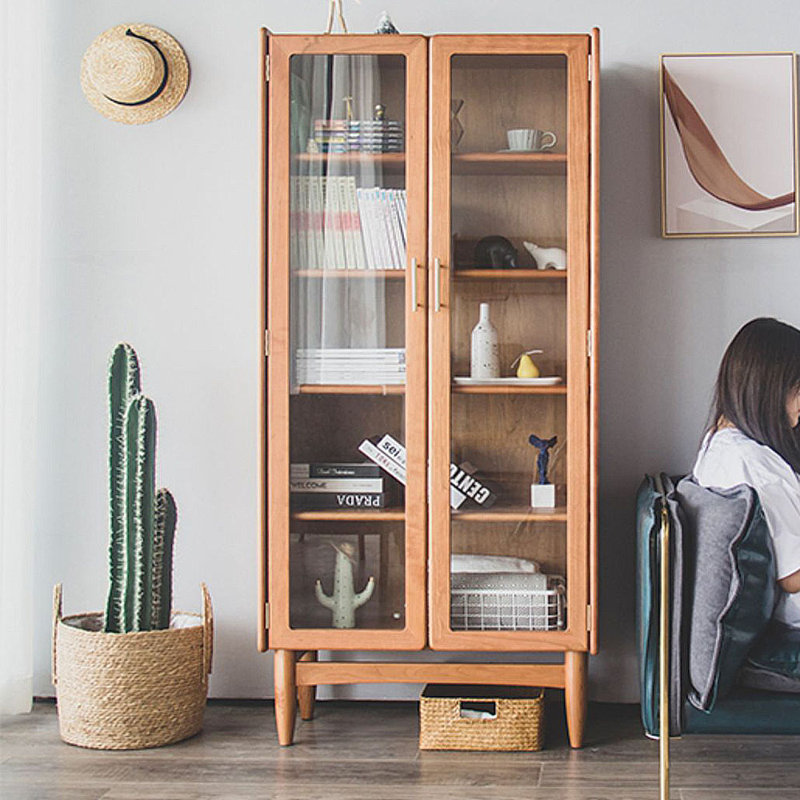 Vitrine de rangement en verre à grande capacité
