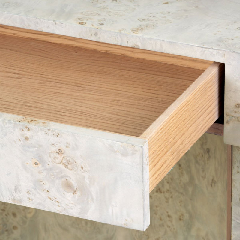 Sloane Writing Desk, Light Gray Burl
