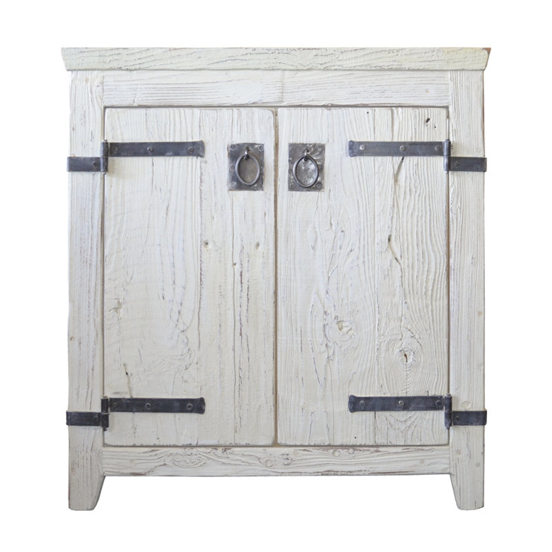 Americana 30" Single Bathroom Vanity Base Only, Whitewash