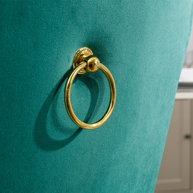 20 " H Velvet Upholstered Side Chair, Vert