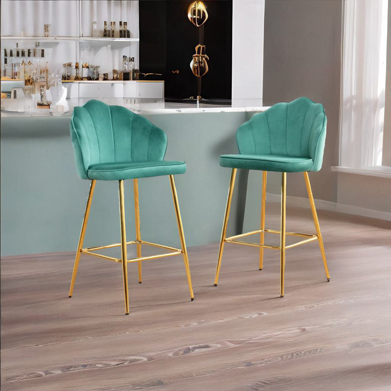 Shell Shape Bar Chair, Green