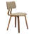 Hoyal Mid-Century Modern Dining Chair - Stained Wood Open Back Accent Chair - Luxury Leather MCM Seating in Single, Set of 2, and Set of 4-1040553264-1048663726