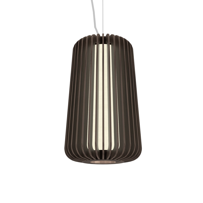 Stecche Di Legno 1 - Light Pendant, American Walnut, 12.68" H x 7.8" W x 7.8" D