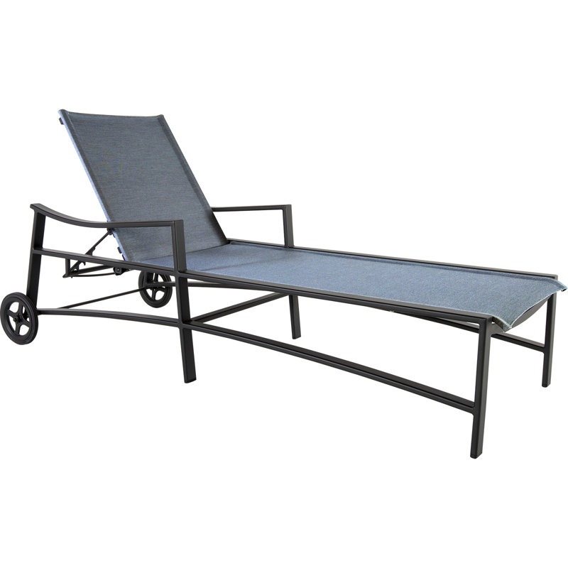 Avana Outdoor Chaise Lounge, Collect Indigo, Graphite