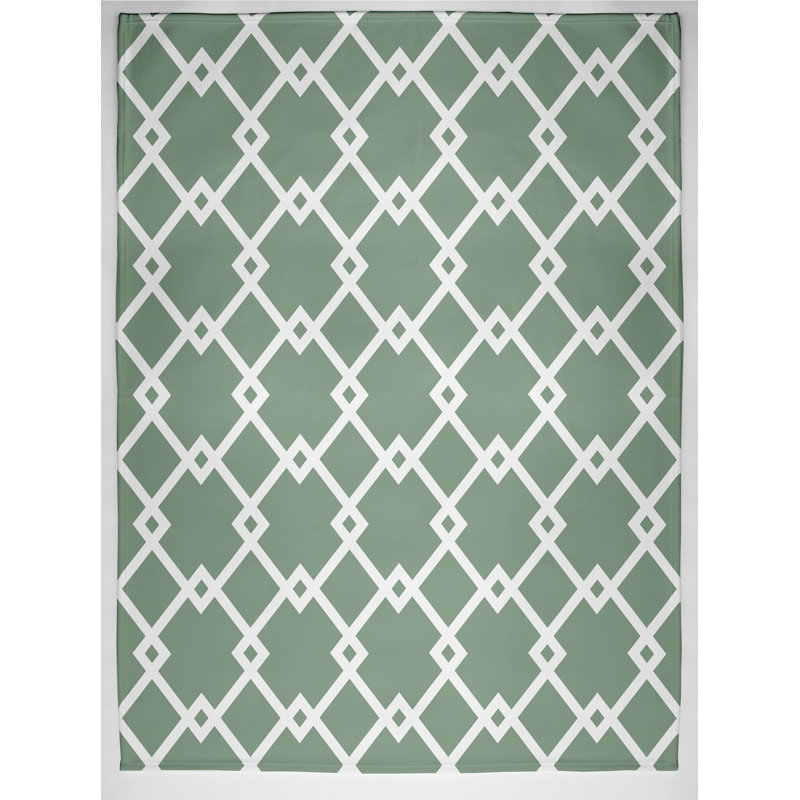 Nala Plain Weave / Muslin Throw Blanket, Green