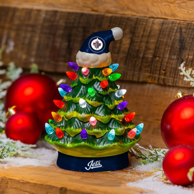 Winnipeg Jets 8" LED Ceramic Christmas Tree